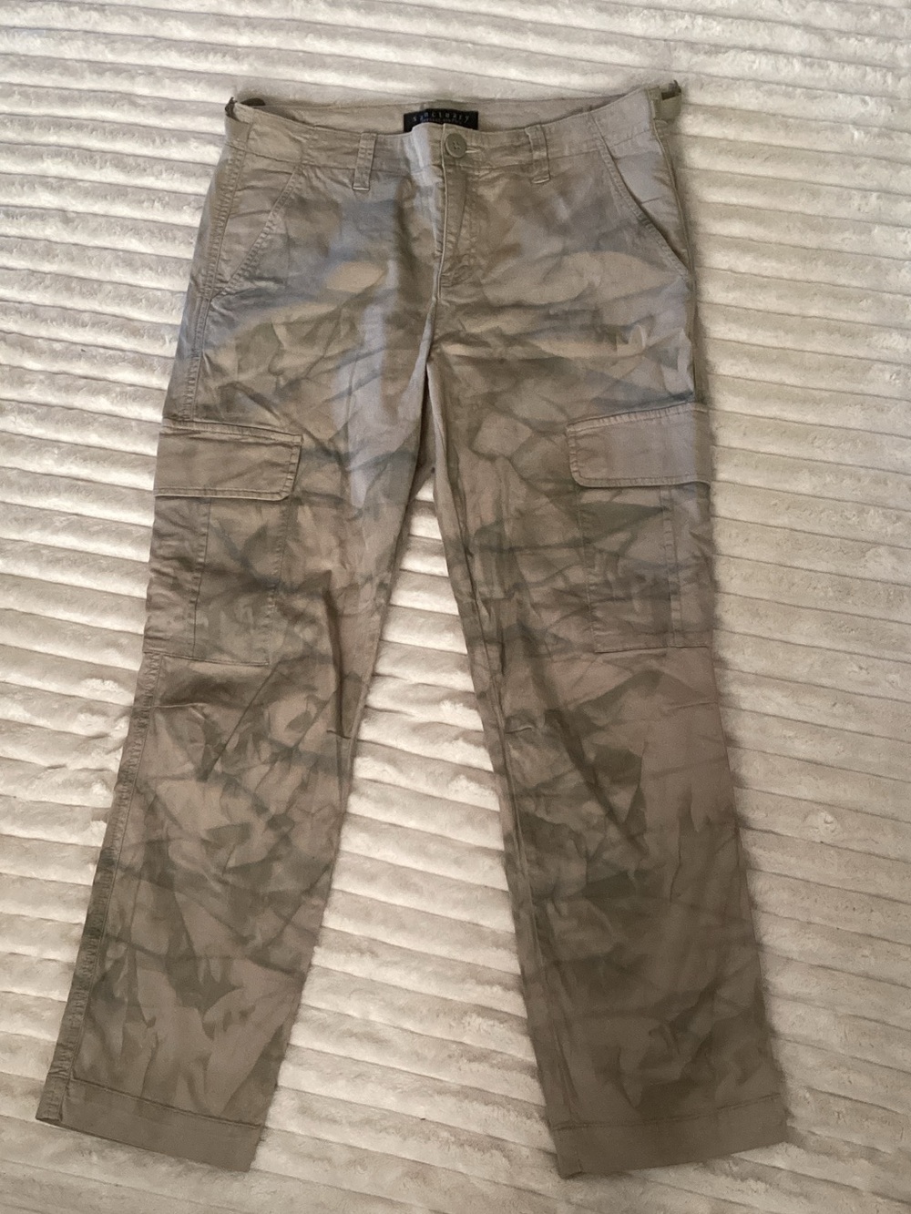 Sanctuary Women's Taupe Tie-Dye Straight Leg Cargo Pants